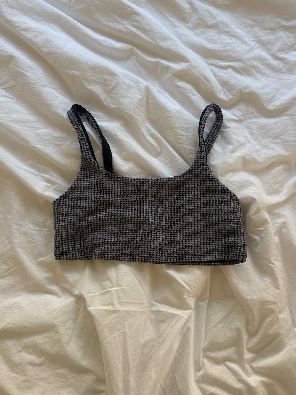 ALO YOGA gingham sports bra